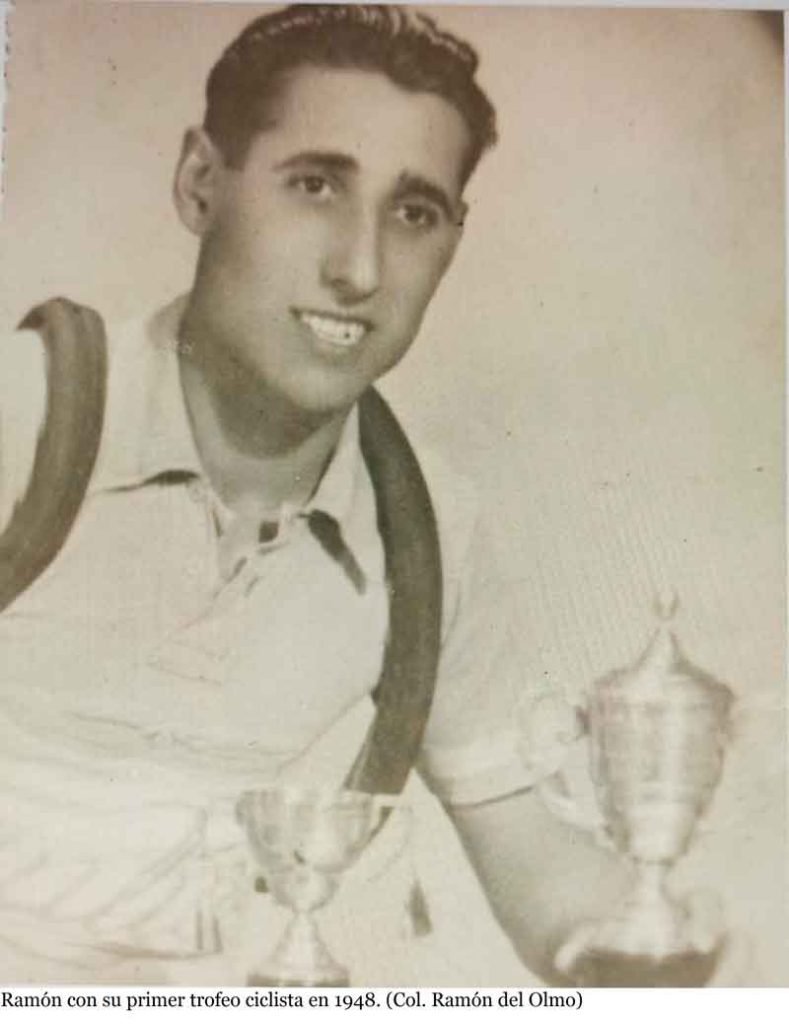infoalcalaina blog de complumiradas 8-Ramón-con-su-primer-trofeo-ciclista-en-1948-foto-col-Ramón-del-Olmo